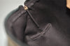 Authentic FENDI Zucchino Cosmetic Pouch Purse Canvas Leather Brown 2464I