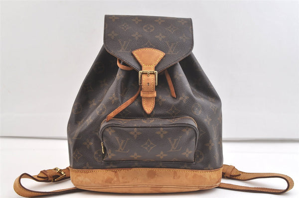 Authentic Louis Vuitton Monogram Montsouris PM Backpack M51137 LV 2464K