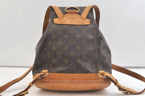 Authentic Louis Vuitton Monogram Montsouris PM Backpack M51137 LV 2464K