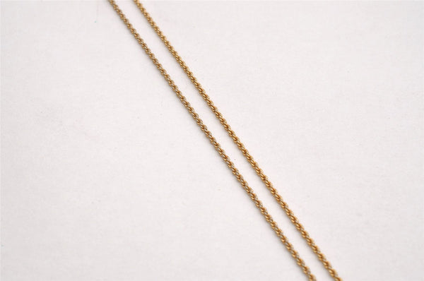 Authentic Christian Dior Gold Tone Chain Pendant Necklace CD 2465I