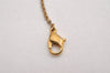 Authentic Christian Dior Gold Tone Chain Pendant Necklace CD 2465I