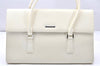 Authentic BURBERRY Vintage Leather Shoulder Hand Bag White 2465K