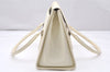 Authentic BURBERRY Vintage Leather Shoulder Hand Bag White 2465K
