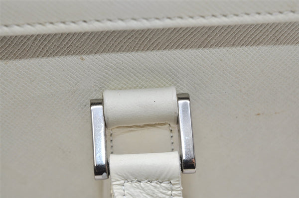 Authentic BURBERRY Vintage Leather Shoulder Hand Bag White 2465K