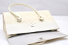 Authentic BURBERRY Vintage Leather Shoulder Hand Bag White 2465K
