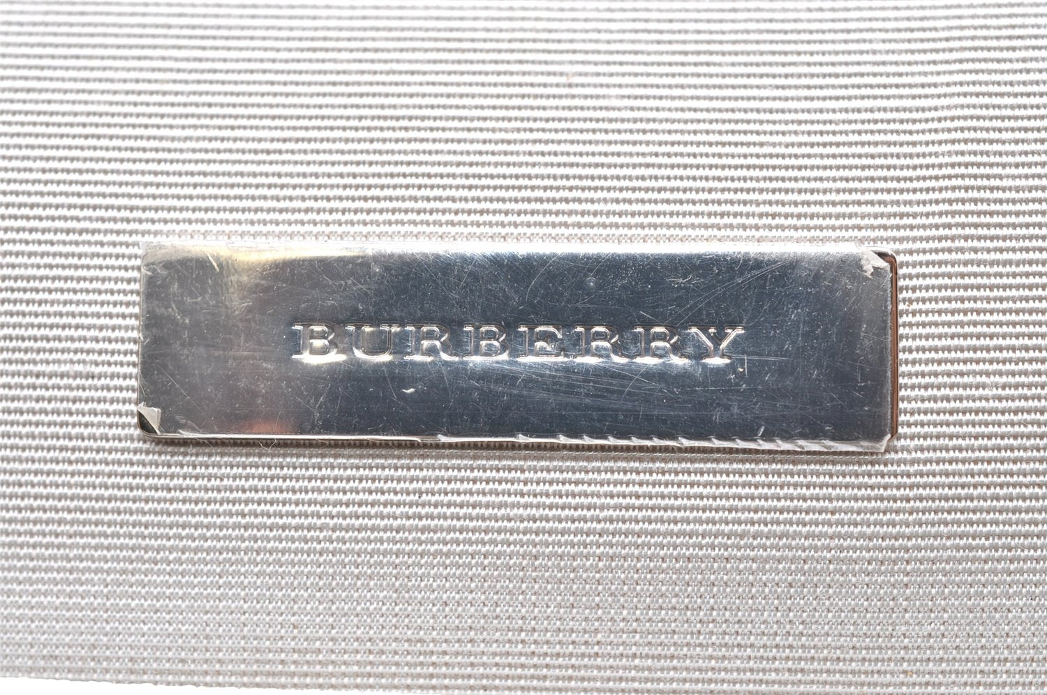 Authentic BURBERRY Vintage Leather Shoulder Hand Bag White 2465K