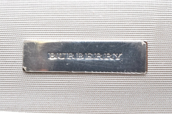 Authentic BURBERRY Vintage Leather Shoulder Hand Bag White 2465K