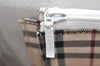 Authentic BURBERRY Vintage Leather Shoulder Hand Bag White 2465K