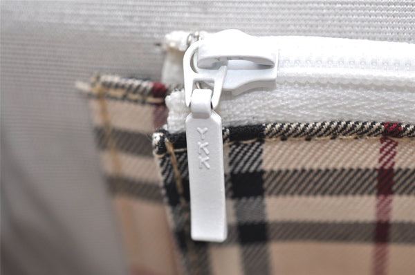 Authentic BURBERRY Vintage Leather Shoulder Hand Bag White 2465K