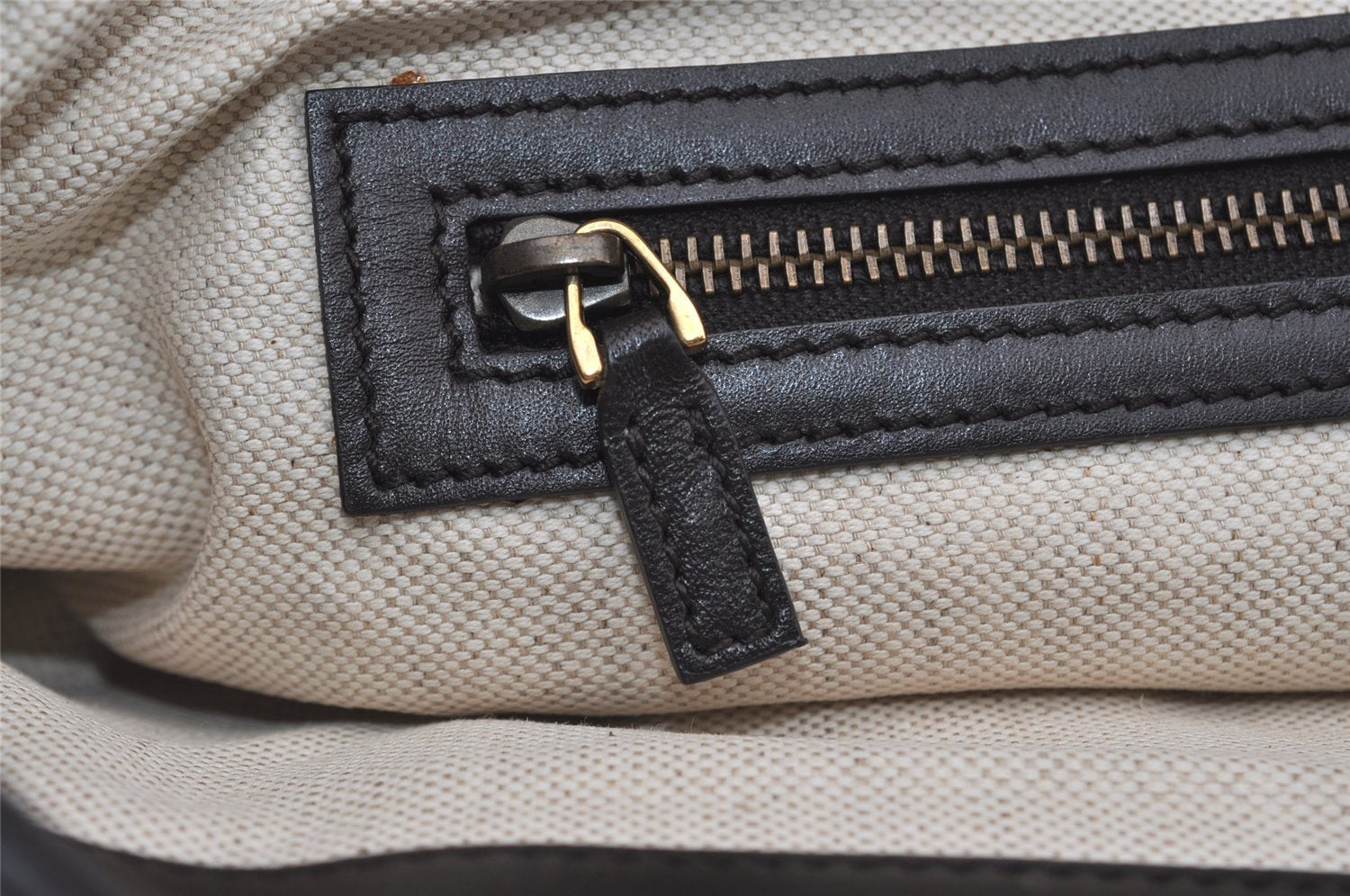 Authentic GUCCI Scarlett Tote Hand Bag GG Canvas Leather 269953 Brown 2466I