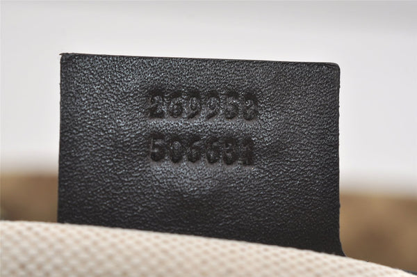 Authentic GUCCI Scarlett Tote Hand Bag GG Canvas Leather 269953 Brown 2466I