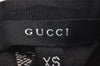 Authentic GUCCI Sherry Line Cap GG Canvas Leather Size XS Black 2467I