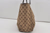 Authentic GUCCI Vintage Shoulder Tote Bag GG Canvas Leather 113017 Brown 2467J