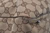 Authentic GUCCI Vintage Shoulder Tote Bag GG Canvas Leather 113017 Brown 2467J