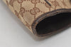 Authentic GUCCI Vintage Shoulder Tote Bag GG Canvas Leather 113017 Brown 2467J
