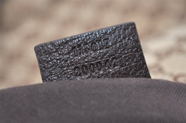 Authentic GUCCI Vintage Shoulder Tote Bag GG Canvas Leather 113017 Brown 2467J