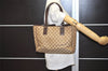 Authentic GUCCI Vintage Shoulder Tote Bag GG Canvas Leather 113017 Brown 2467J