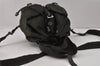 Authentic PRADA VELA Nylon Tessuto Leather Drawstring Backpack B6677 Green 2467K