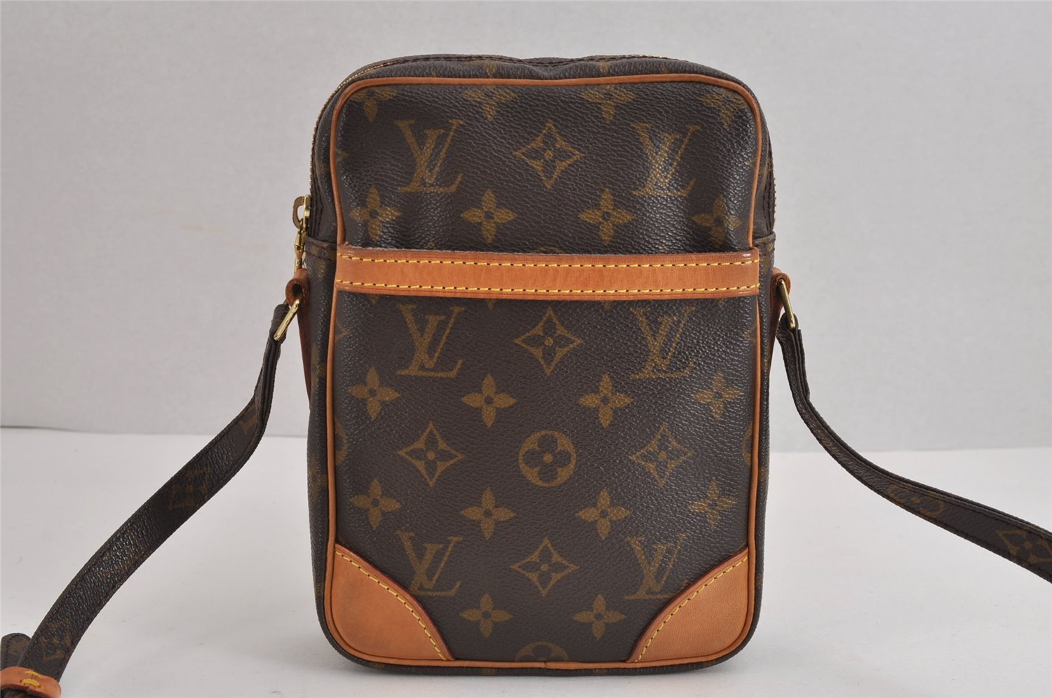 Authentic Louis Vuitton Monogram Danube Shoulder Cross Body Bag M45266 LV 2468J
