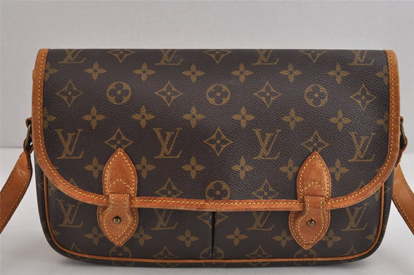 Authentic Louis Vuitton Monogram Gibeciere MM Shoulder Cross Bag M42247 LV 2469J