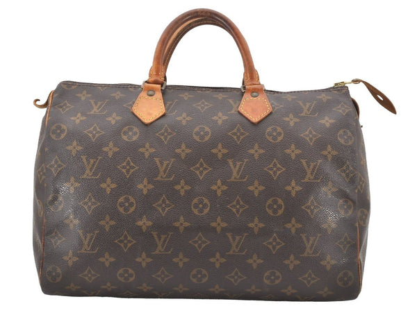 Authentic Louis Vuitton Monogram Speedy 35 Hand Boston Bag M41524 LV 2471J