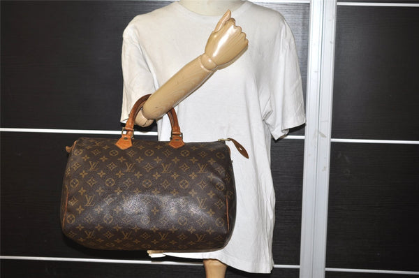 Authentic Louis Vuitton Monogram Speedy 35 Hand Boston Bag M41524 LV 2471J