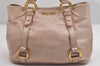 Authentic MIU MIU Vintage Leather 2Way Shoulder Hand Tote Bag Purse Pink 2472I