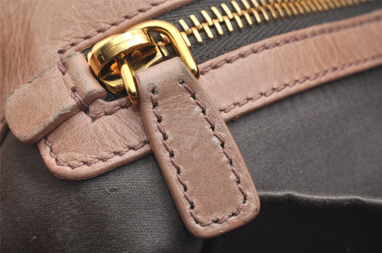 Authentic MIU MIU Vintage Leather 2Way Shoulder Hand Tote Bag Purse Pink 2472I