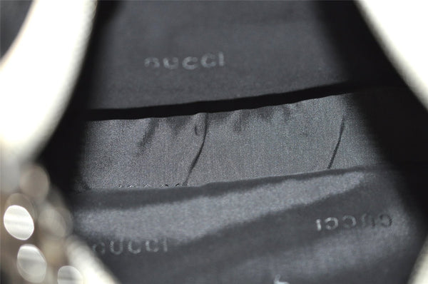 Authentic GUCCI Shoulder Hand Bag Purse Canvas Leather 0013812 Black 2474I