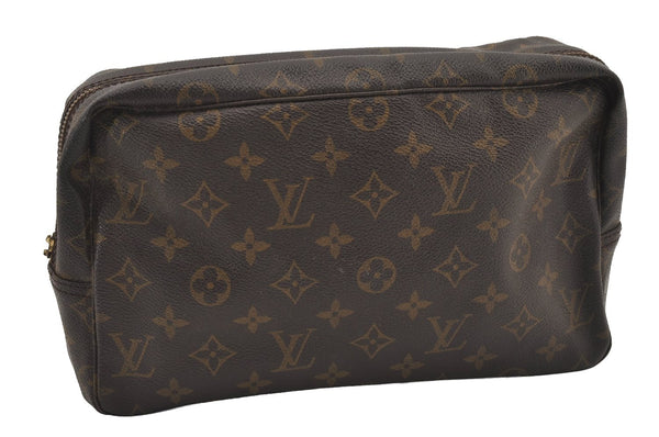 Auth Louis Vuitton Monogram Trousse Toilette 28 Clutch Bag M47522 Junk 2474J