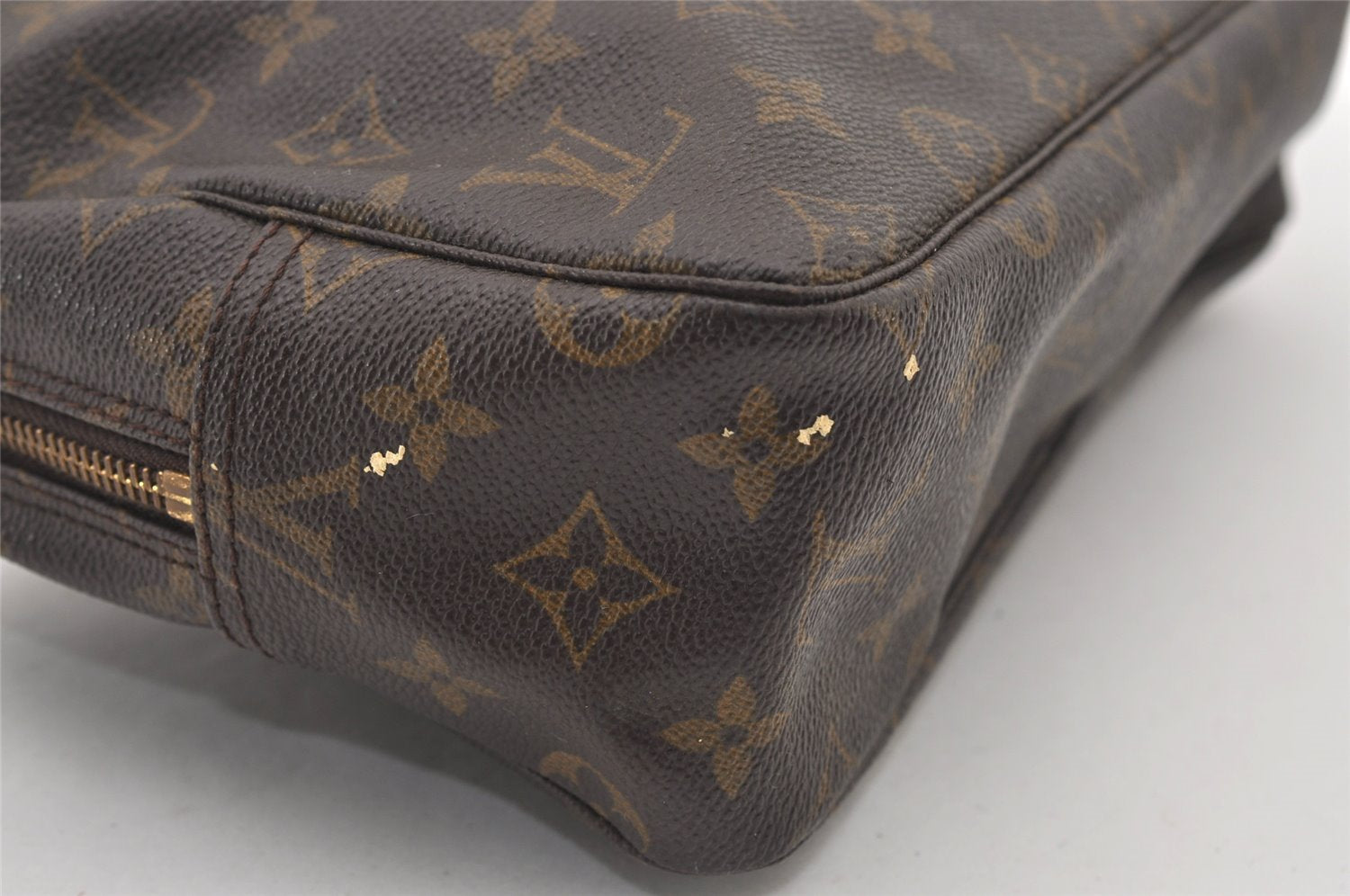 Auth Louis Vuitton Monogram Trousse Toilette 28 Clutch Bag M47522 Junk 2474J