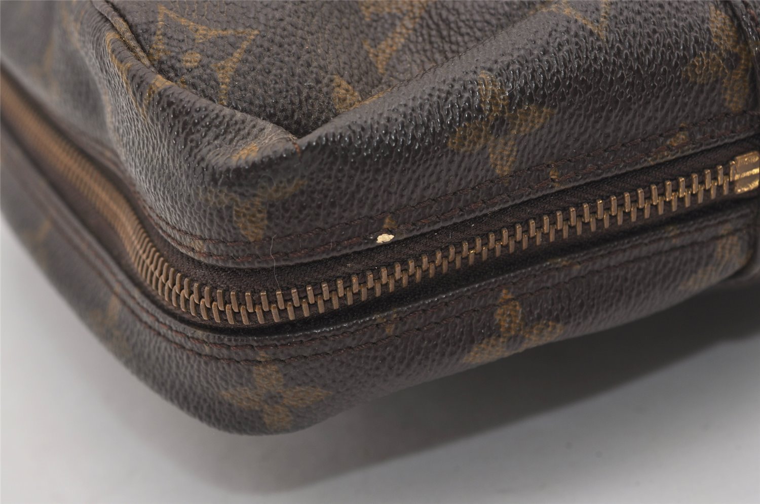 Auth Louis Vuitton Monogram Trousse Toilette 28 Clutch Bag M47522 Junk 2474J