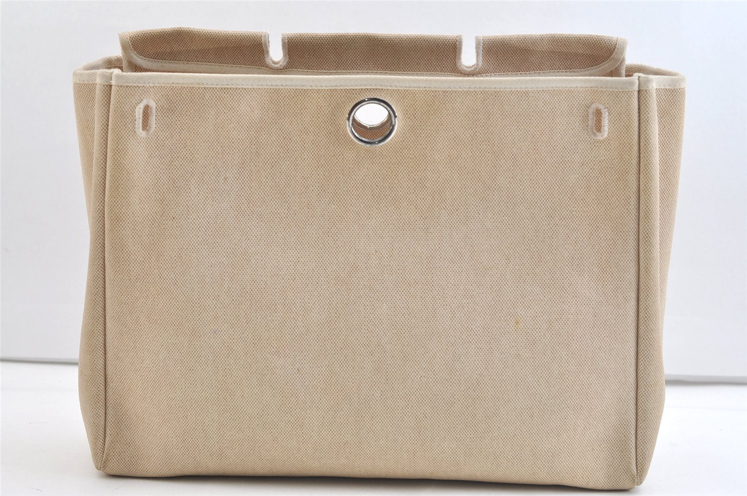 Authentic HERMES Her Bag MM Replacement Bag Canvas White 2474K