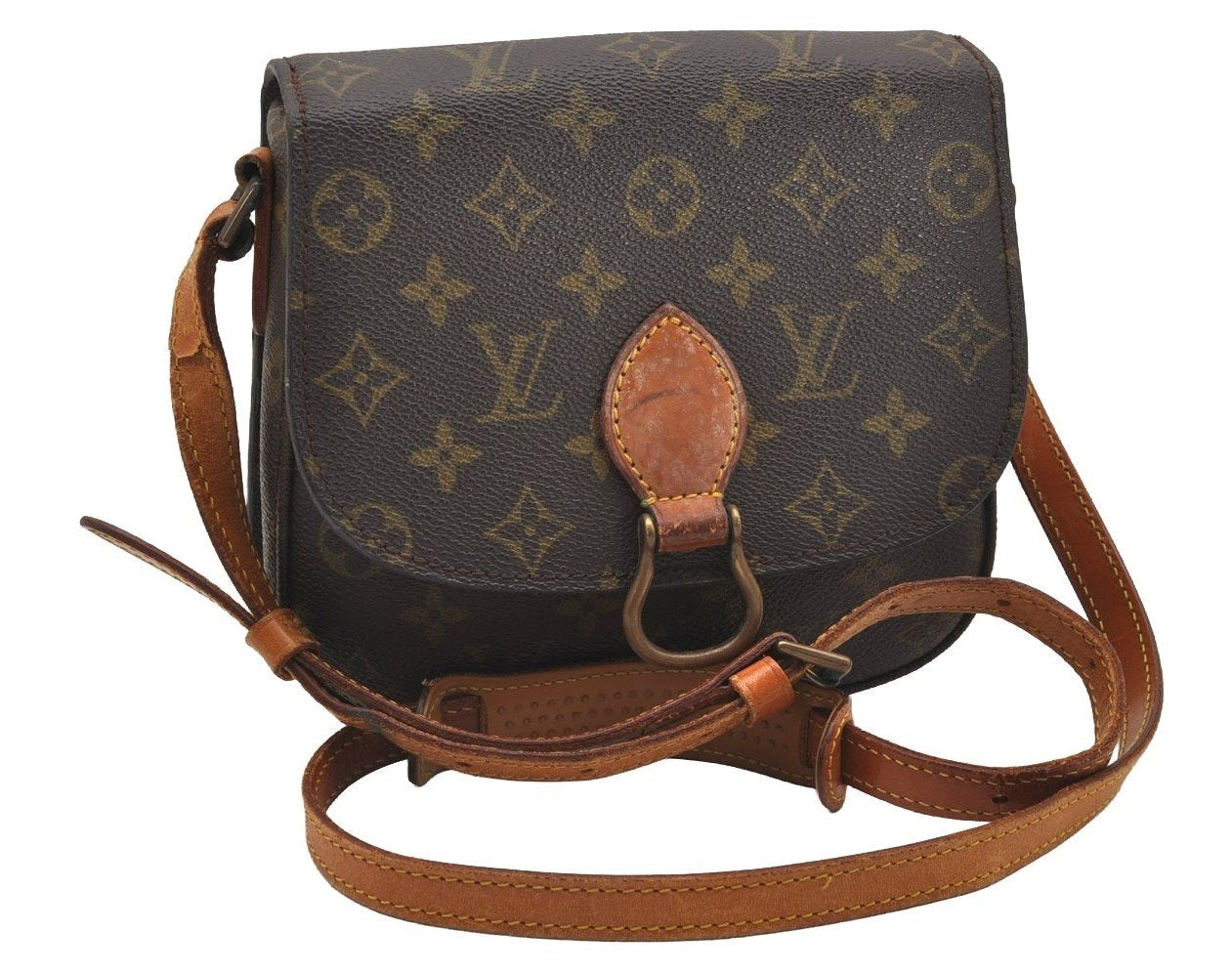 Authentic Louis Vuitton Monogram Saint Cloud MM M51243 Shoulder Cross Bag 2475J