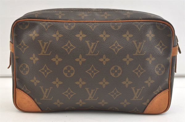 Authentic Louis Vuitton Monogram Compiegne 28 Clutch Hand Bag M51845 LV 2475K