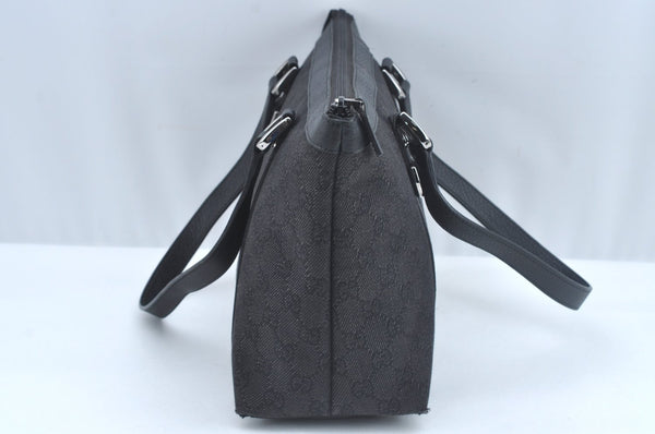 Authentic GUCCI Abbey Shoulder Tote Bag GG Canvas Leather 268640 Black 2476J