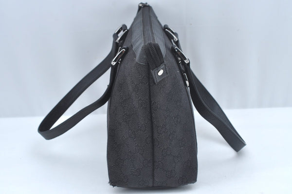 Authentic GUCCI Abbey Shoulder Tote Bag GG Canvas Leather 268640 Black 2476J