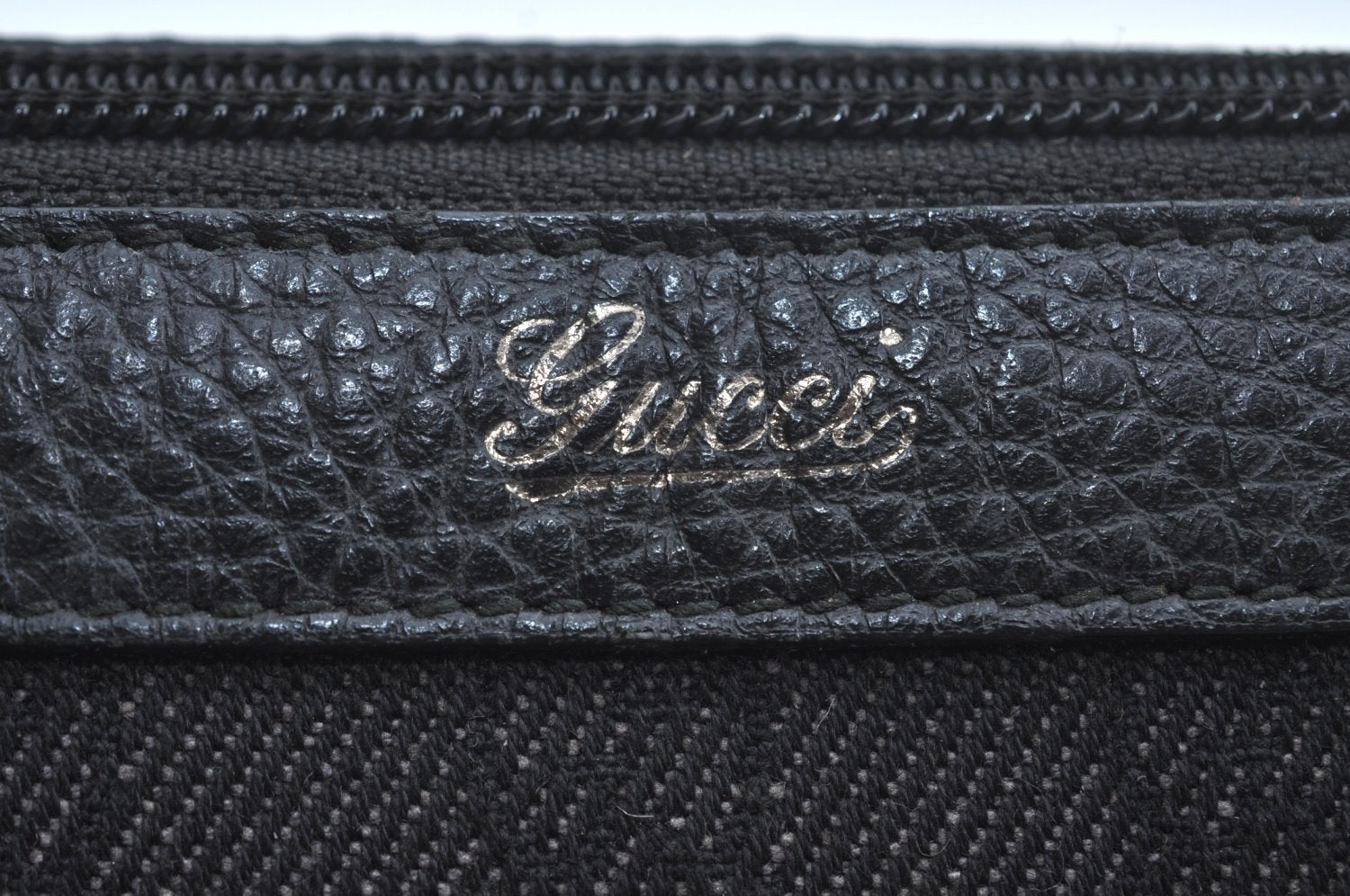 Authentic GUCCI Abbey Shoulder Tote Bag GG Canvas Leather 268640 Black 2476J