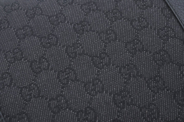 Authentic GUCCI Abbey Shoulder Tote Bag GG Canvas Leather 268640 Black 2476J