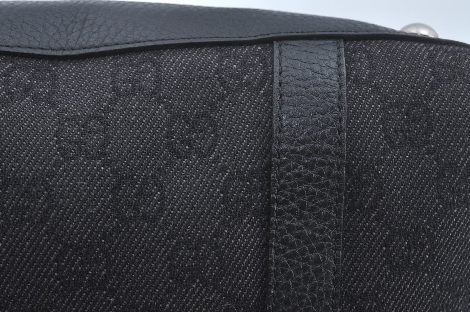 Authentic GUCCI Abbey Shoulder Tote Bag GG Canvas Leather 268640 Black 2476J