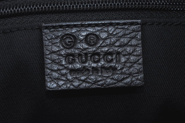 Authentic GUCCI Abbey Shoulder Tote Bag GG Canvas Leather 268640 Black 2476J