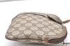 Authentic GUCCI Web Sherry Line Shoulder Cross Bag GG PVC Leather Brown 2476K