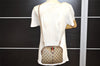 Authentic GUCCI Web Sherry Line Shoulder Cross Bag GG PVC Leather Brown 2476K