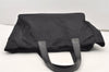Authentic CHANEL New Travel Line Shoulder Tote Bag Nylon Leather Black 2477J