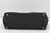 Authentic CHANEL New Travel Line Shoulder Tote Bag Nylon Leather Black 2477J
