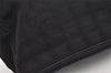 Authentic CHANEL New Travel Line Shoulder Tote Bag Nylon Leather Black 2477J