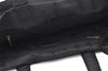 Authentic CHANEL New Travel Line Shoulder Tote Bag Nylon Leather Black 2477J