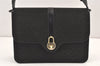 Authentic GUCCI Micro GG Canvas Leather Shoulder Hand Bag Purse Black 2477K