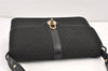 Authentic GUCCI Micro GG Canvas Leather Shoulder Hand Bag Purse Black 2477K