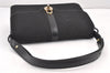 Authentic GUCCI Micro GG Canvas Leather Shoulder Hand Bag Purse Black 2477K